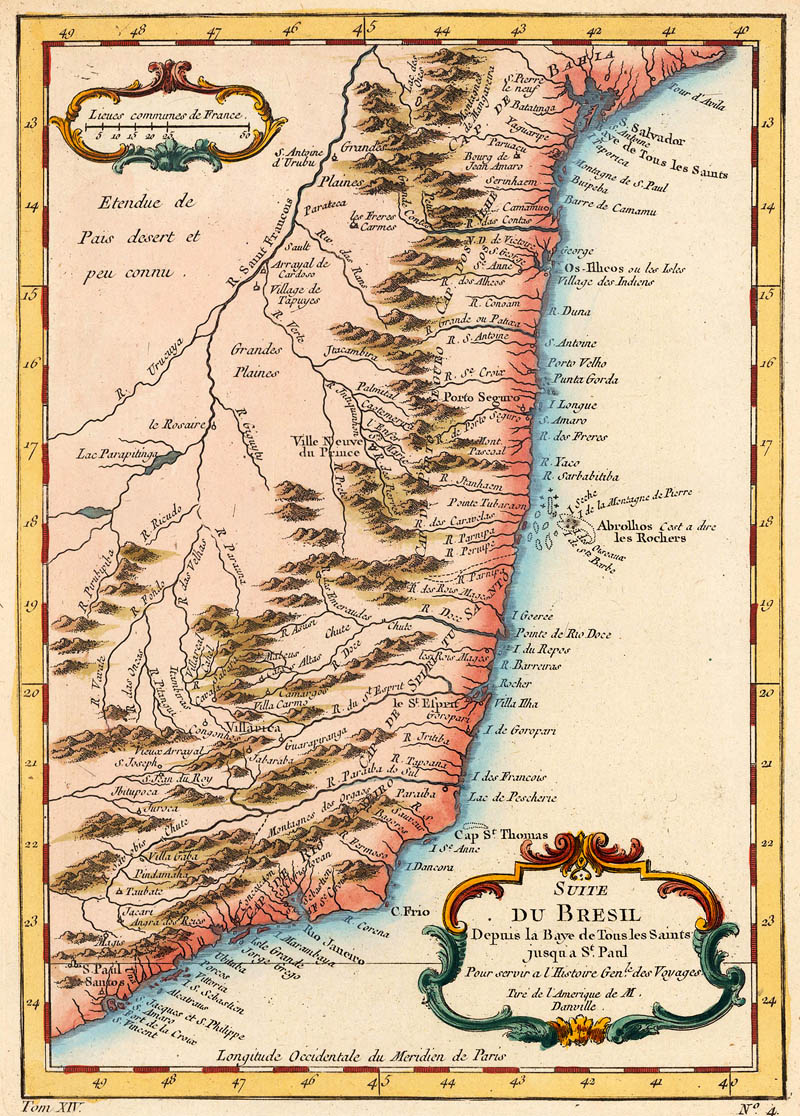 Kust van Brazilië 1760 Bellin